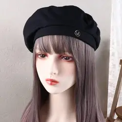 Koreański elegancki czapki z beretami bawełnianymi dla kobiet zimowe jesienne wiosenny kapelusz czapki malarskie moda Punk brytyjskie czapki Beanie