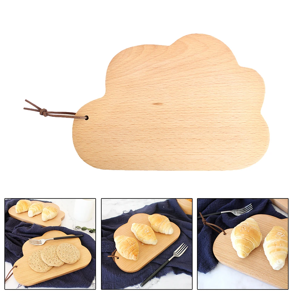 Wooden Cloud-shaped Tray Irregular Clouds Shape Serving Tray Fruit Plate Tableware Dessert Tray Kitchen Desktop Decoration