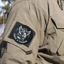 Parche táctico gancho y bucle adhesivo escudo ángel para chaqueta