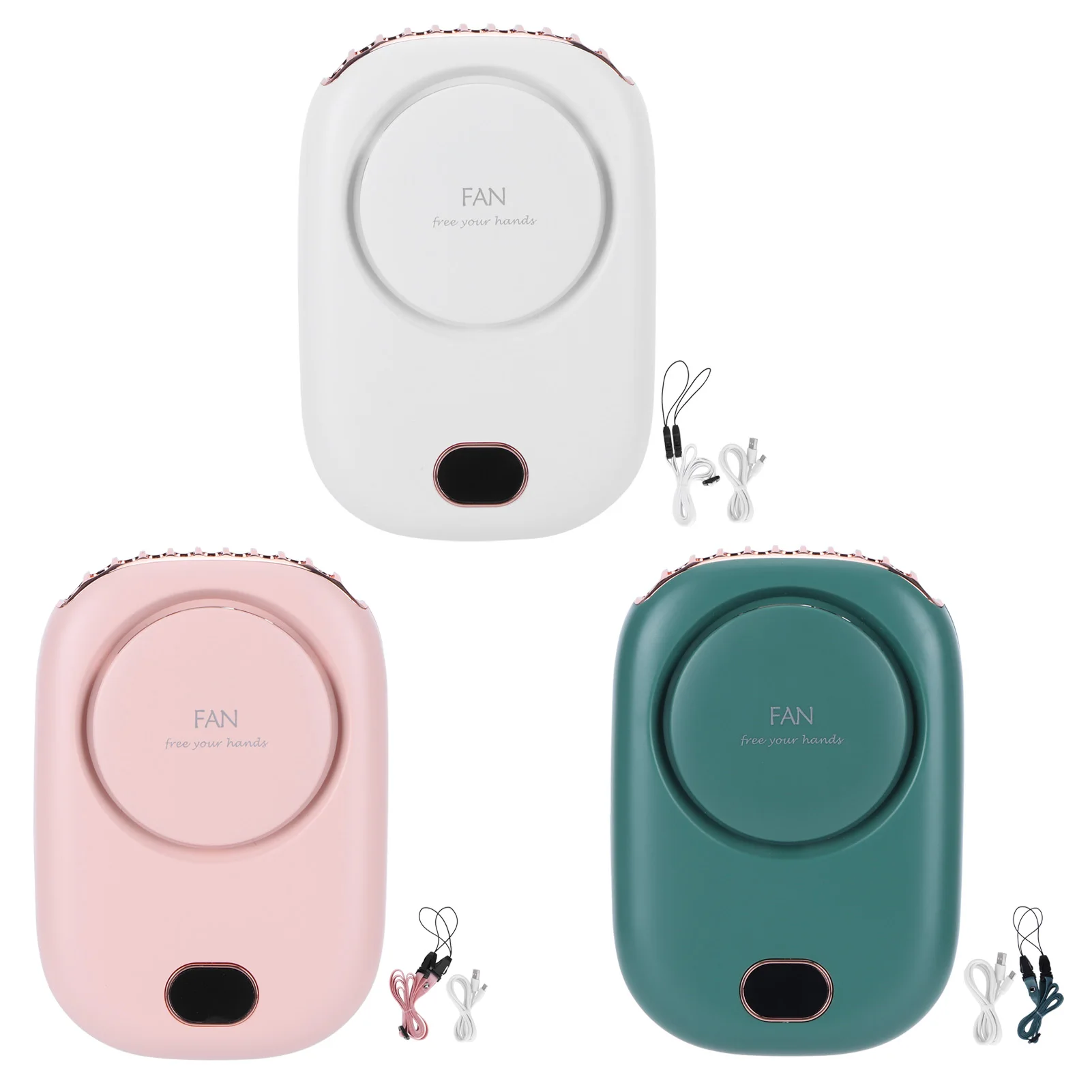 พัดลม USB พัดลมสร้อยคอ น้ําหนักเบา พกพาสะดวก พัดลมไร้ใบ เป็นธรรมชาติและสะดวกสบายด้วยเชือกเส้นเล็กสําหรับเล่นกีฬาสําหรับบ้าน