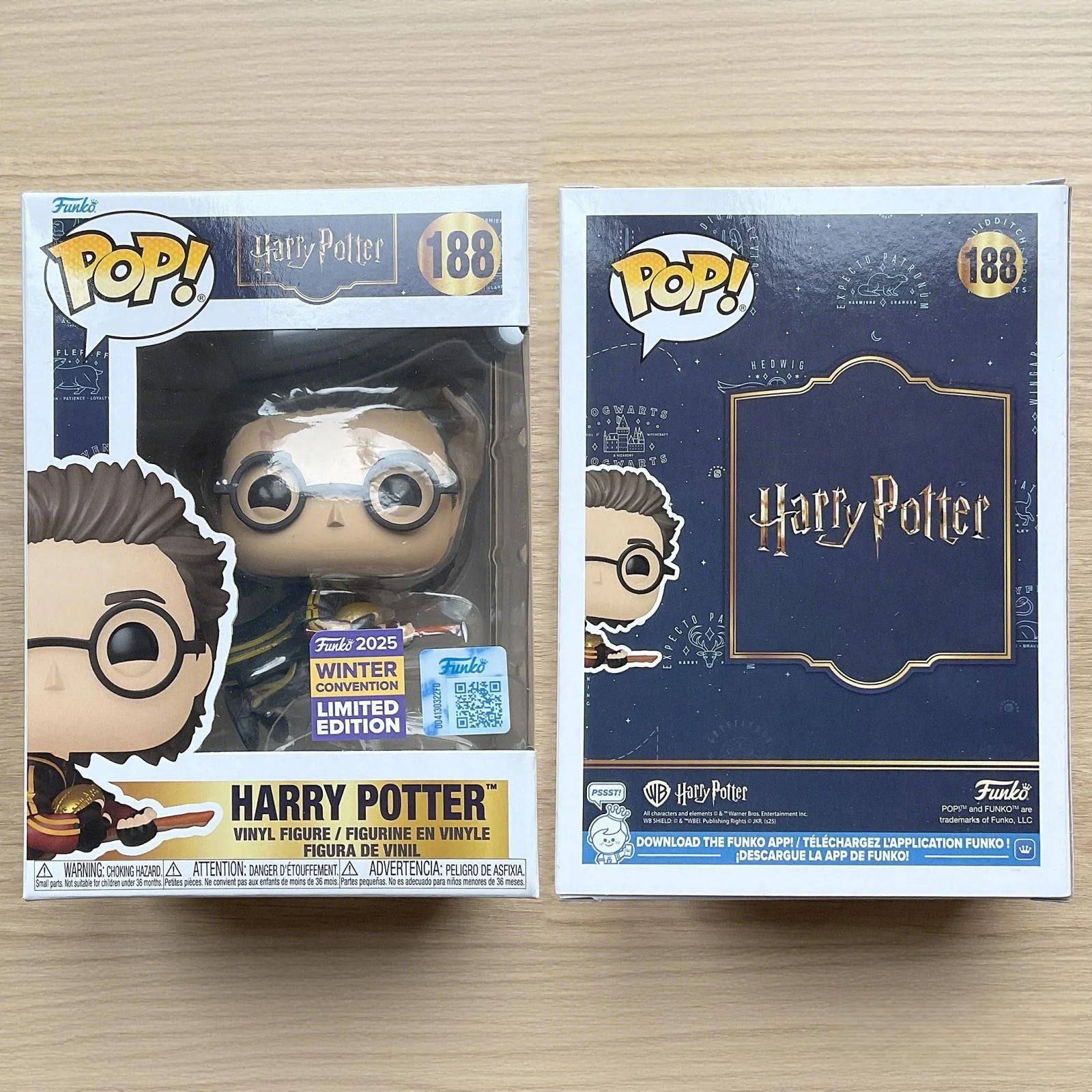 Harry Potter (Quidditch) # Figura Funko Pop 188, Juguete Oficial Original de Edición Limitada, Estatua de Harry Potter, Modelo de Juguete para Regalo