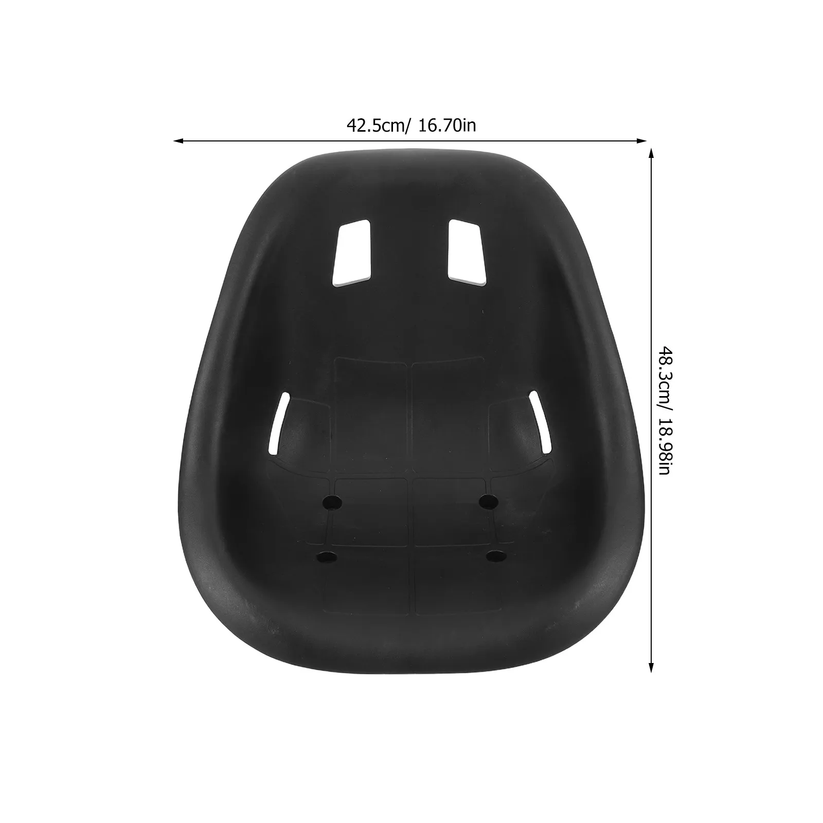 Replacement Plastic Kart Seat Racing Seat Ergonomic Comfortable Balancing Scooter Accessory 18.98x16.70x4.52 Go Kart Attachment