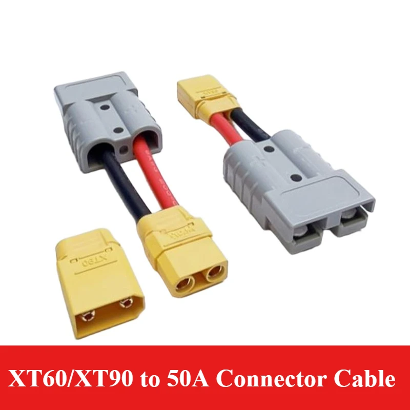 

XT90 XT60 to Anders 50A Connecrtor Cable XT60 Male Female High Current Electric Vehicle Charging/Discharging Plug Socket Wire