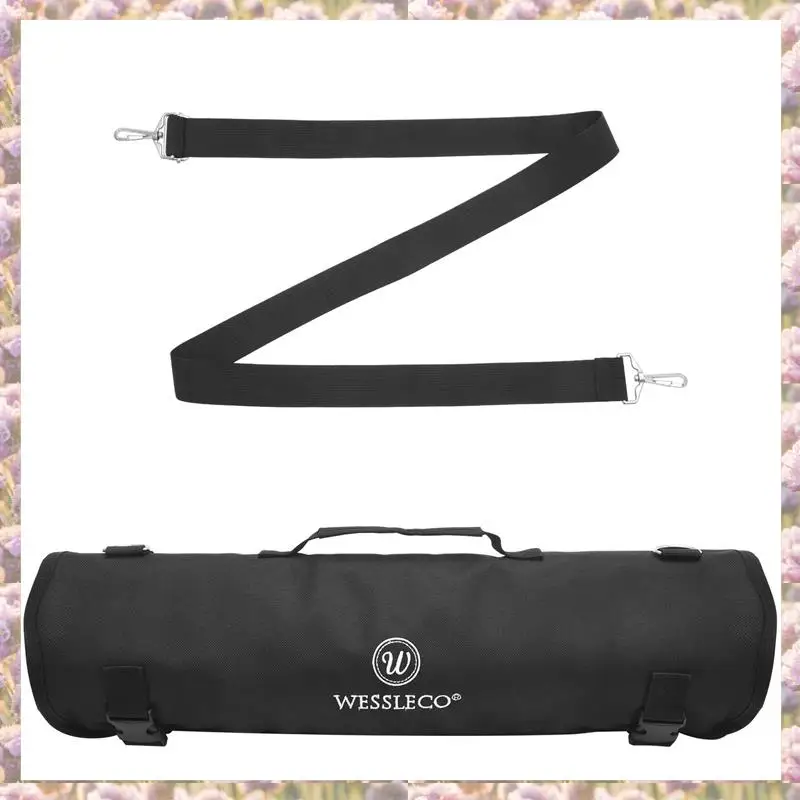 

WESSLECO Knife Bag Nylon Chef Roll Bag With 8 Pocket For Kitchen Accessories Portable Knives Case Holder