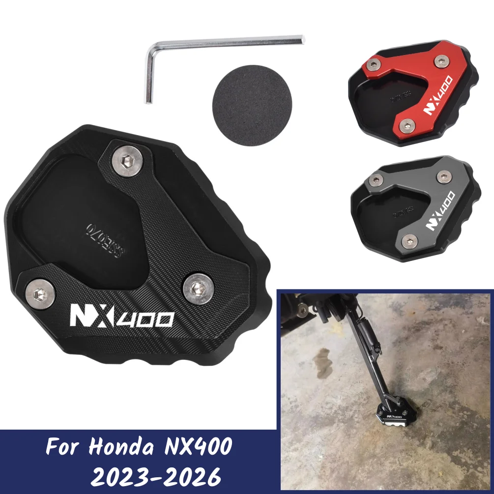 NX400 Side Kickstand Extension Plate For Honda NX 400 2023 2024 2025 2026 Motorcycle Stand Enlarger Support Foot Pad Accessories