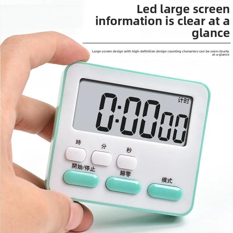 المطبخ الموقت إنذار العد التنازلي دراسة مدير الوقت الموقت البصري تذكير ساعة توقيت المقتفي جهاز حارس #3