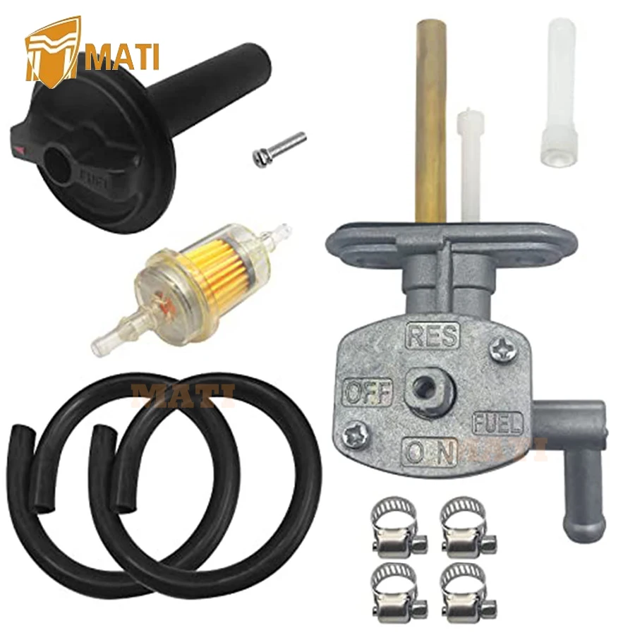 MATI Fuel Cock Assy & Lever Replacement for Kawasaki Prairie 360 KVF360 2003-2013 Prairie 400 KVF400 1997-1998 51023-1402