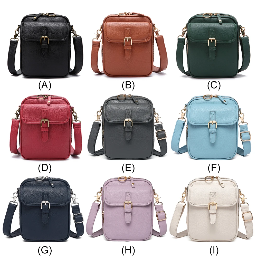 Crossbody Leather Bag Vintage Anti-Theft Shoulder Bag Messengers Bag for Women Men