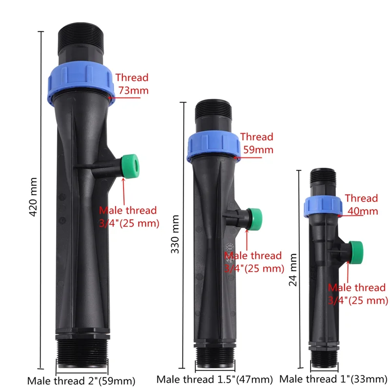 H-W Male Thread Venturi Fertilization Kit Automatic Fertilizer Injector Drip Sprinkler Fittings