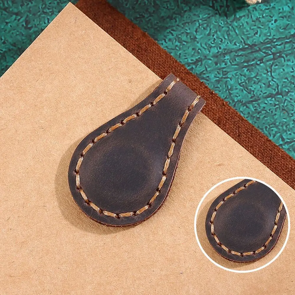 Portable Vintage Leather Magnetic Bookmark Practical Individual Fold Bookmark Simple Design Handmade Reading Tool Friend