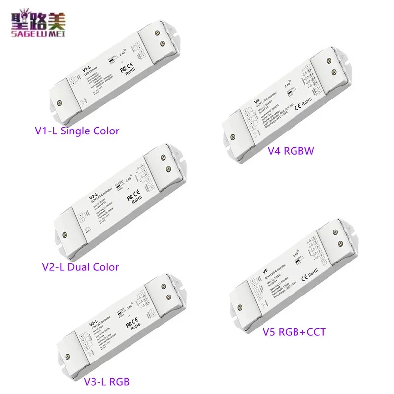 single color led strip lights controller v1 l v2 l dual color v3 l rgb v4 rgbw v5 rgb mais cct 24ghz botao dc12v24v 36v 01