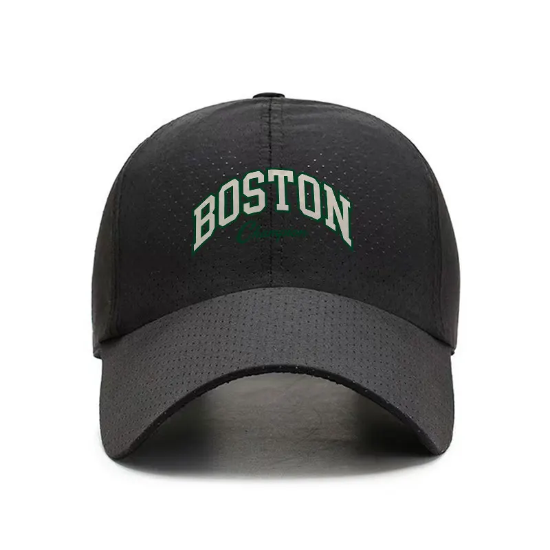 Boston Quick Dry Baseball Cap Breathable Adjustable Sports Hat