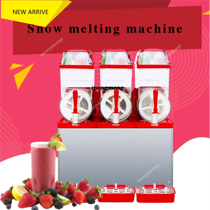 Commercial Cold Drink Machine Three cylinder Juice Drink  Sand Ice Machine Self service Stirring Snow Mud Machine
