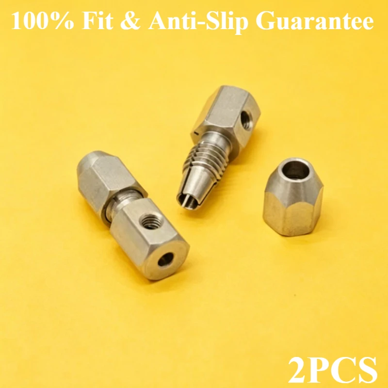 2PCS CNC Stainless Steel RC Boat Coupler Collet  3.17/4/5/6mm to 4mm Flexible Shaft Coupling Motor Connector for Marine Upgrades