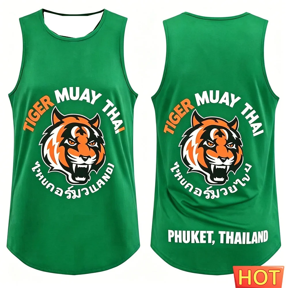T-Shirts Tanktop Sommer Herren Boxweste Lässige Herren Rundhals Ärmellose Kleidung Schnelltrocknendes T-Shirt FamilyMatching – Detail 9