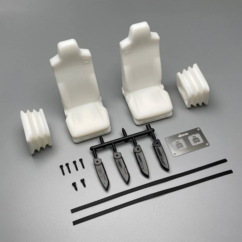 1 Pair Interior Plastic Seat for 1/14 Tamiya RC Truck Tipper MAN TGX LESU Model Car DIY Parts