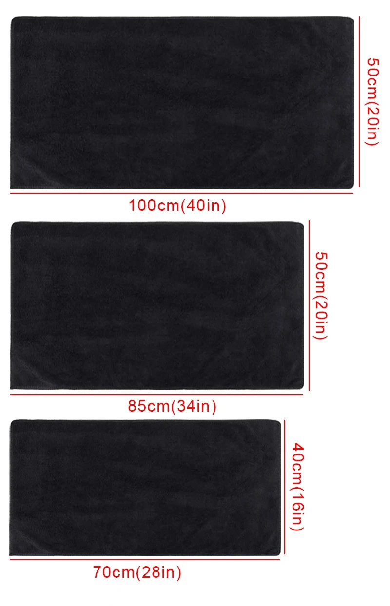 5-teiliges Set schwarzer, bleichmittelbeständiger Mikrofaser-Handtücher für Schönheitssalons, Haartrocknung, Zuhause, Hotel, Resort, Spa – Detail 6