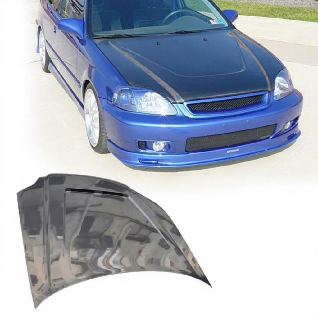 

ZERO Style Carbon Engine Hood Cover for Honda Civic EK 6TH Type R Si Bonnet 1998-2000