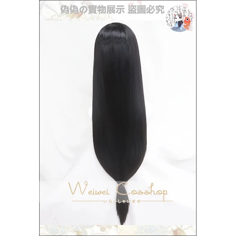 

2025 yiyi 39'' 100cm Black Long Straight Side Parting Styled Synthetic Hair Tifa Lockhart Wigs Cosplay Party Halloween Wig + Fre