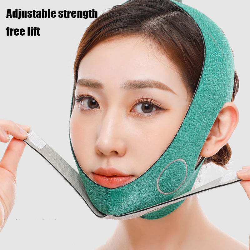 Hot Sale Facial Reduce Double Chin V Line Contour Tightening Elastic Firming Bandage Face Lifting Tape Female Slimming Belt