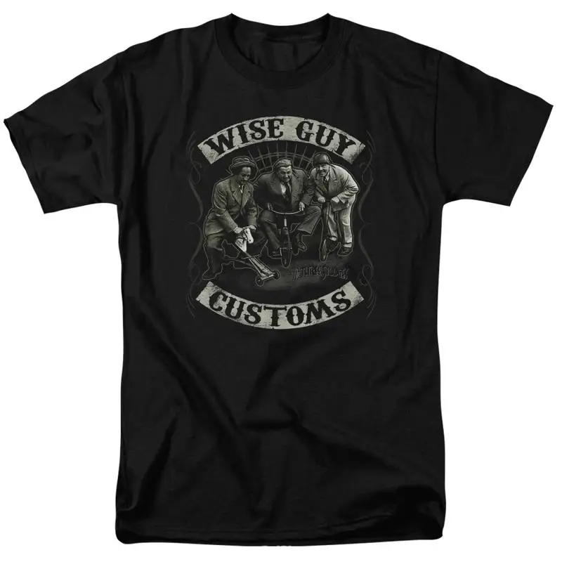 Three Stooges T-Shirt Wise Guy Customs Black Tee