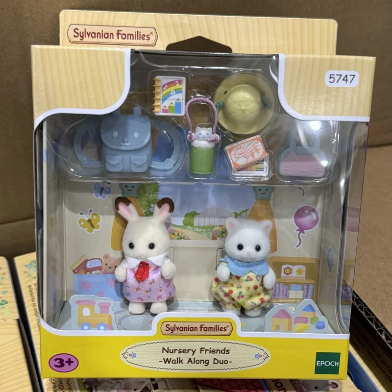 Anime Sylvanian Families Figuren Highbranch Giraffe Dierenset Babyset Pop Figuren Kamer Ornamenten Kerst Massaal Speelgoed Cadeau