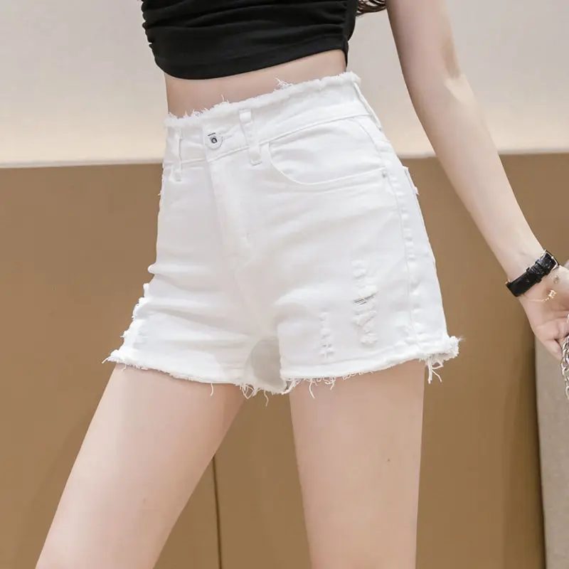 Female Short Jeans PantsWhite Skinny Ripped Tight Women's Denim Shorts Booty Low Price Elegant New in Hot Cheap for Summer XL