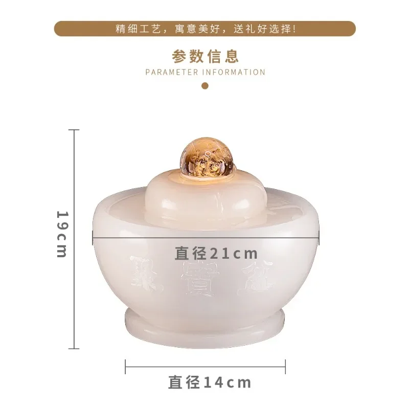 نافورة مياه لاكي جولد إنجوت ديكور فنغ شوي لغرفة المعيشة - زخرفة الجرم السماوي المتدفقة مع ميزة المياه المتداولة #6