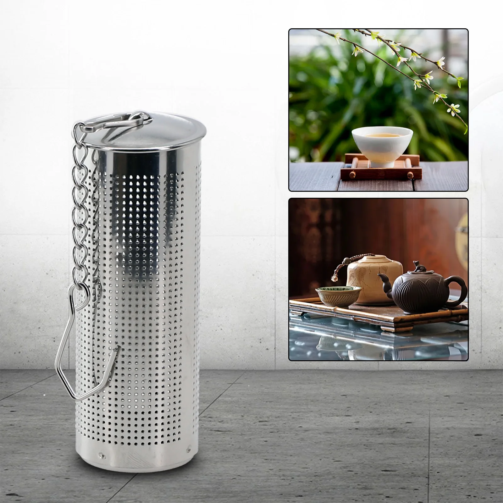 S/L 304 Stainless Steel Tea Infuser Locking Spice Leaf Tea Ball Strainer Mesh Tea Filter Home Kitchen Accessories