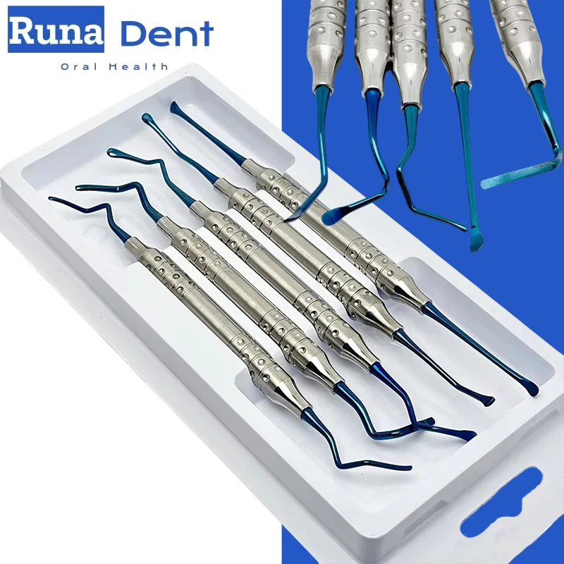 5Pcs Dental Periodontal Ligament Vista Separator Bone Tunneling Titanium Implant Surgery Tools