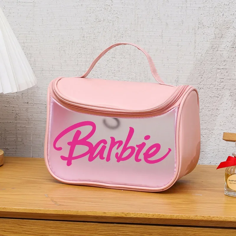 Borsa cosmetica di grande capacità Barbie borsa da viaggio impermeabile di fascia alta trasparente portatile da donna che lava la borsa di