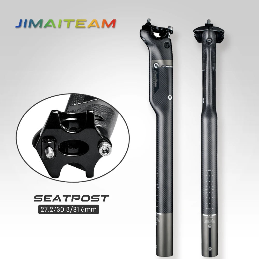 Carbon MTB Bike Seatpost, 27.2mm, 30.8mm, 31.6mm, Road Bicycle Seat Post, Offset, 25mm Seat Tube, 350mm, 400mm, Bicycle Parts