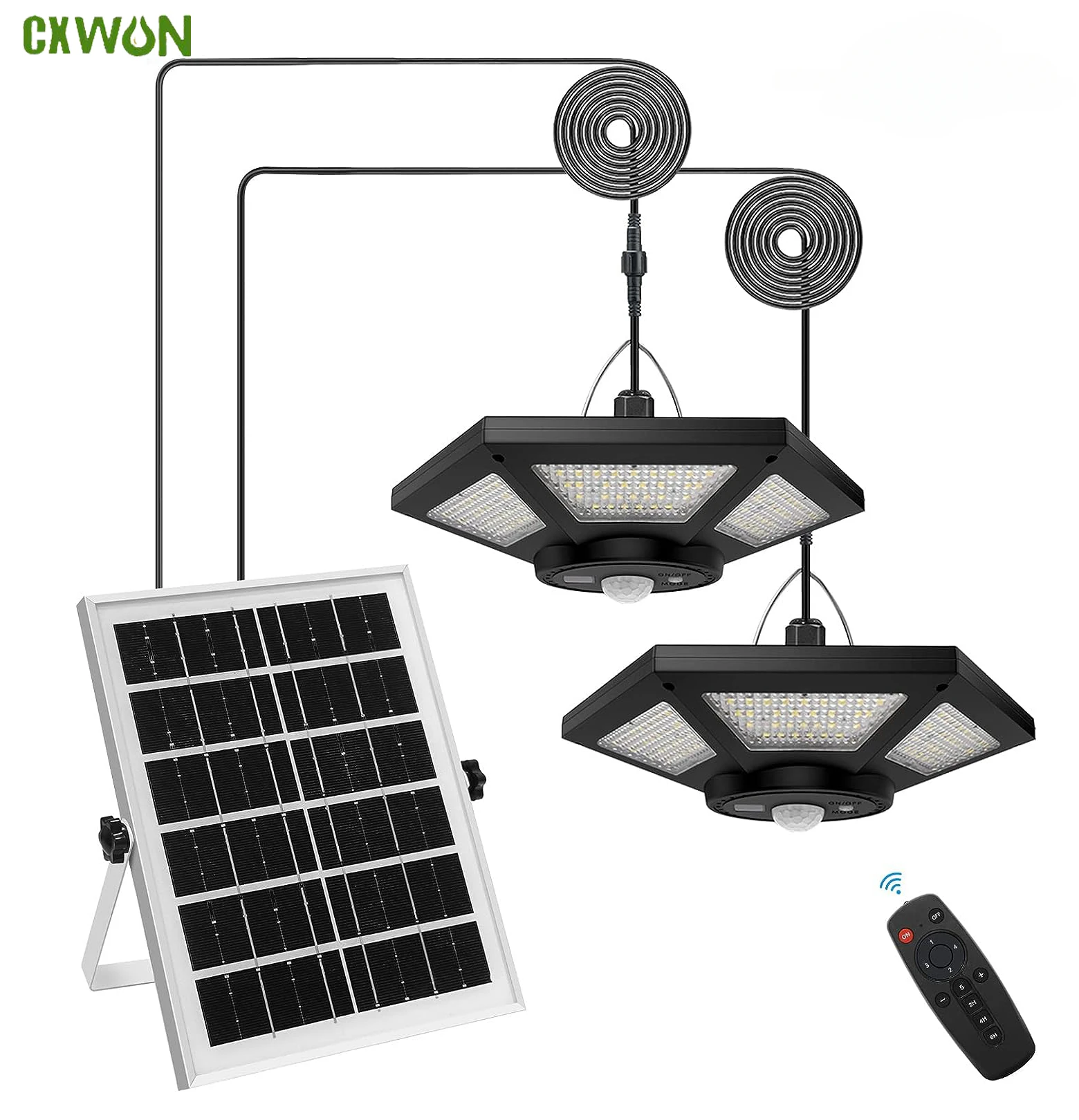 cabeca dupla solar galpao luzes com sensor de movimento ao ar livre indoor led 5m linha luz pingente remoto para celeiro garagem jardim casa lampada 01