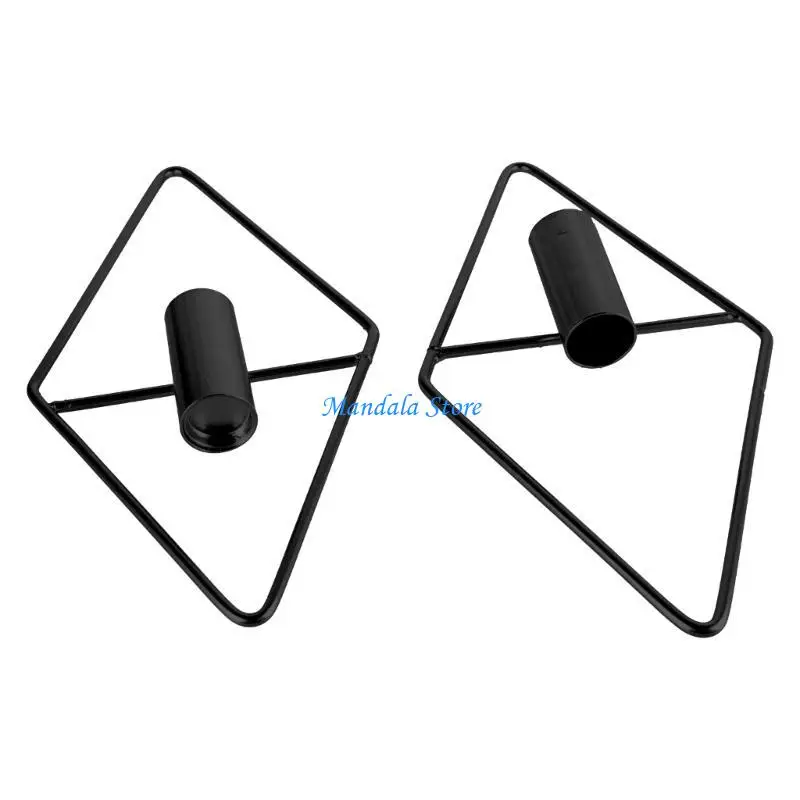 

U2JC 2Pcs Metal Hanging Planters Vase Indoor Geometric Plant Holder Flower Shelf Rack