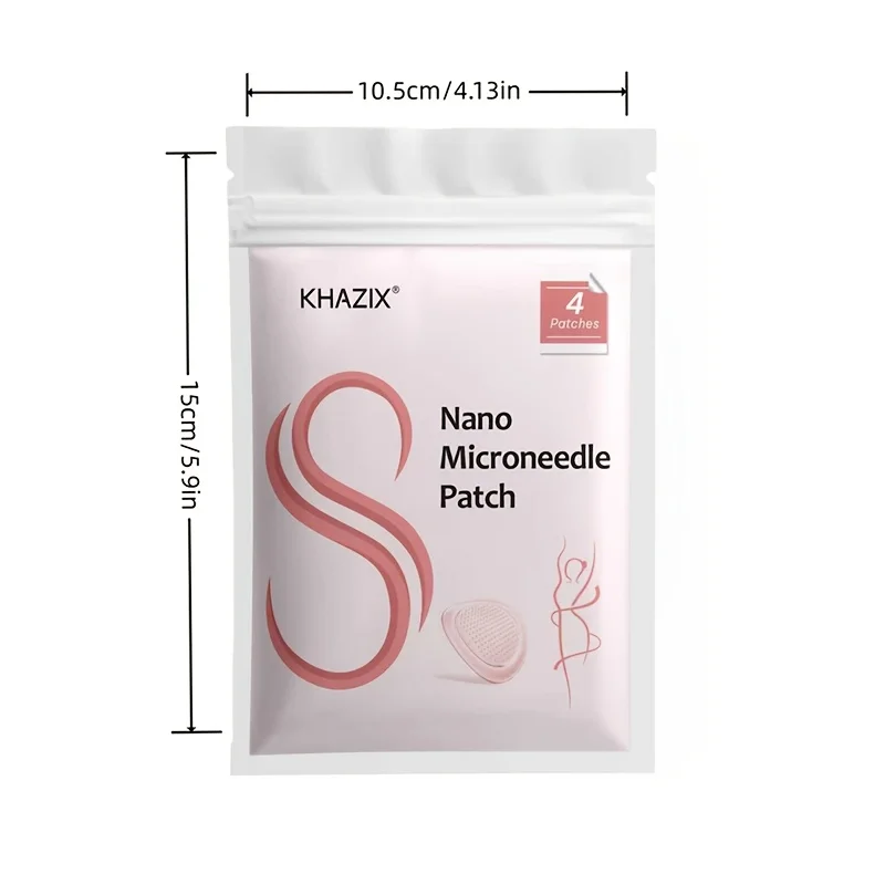 4 pieces of hyaluronic acid microneedle patch exfoliating products, The length of the microneedles is less than 0.3mm.