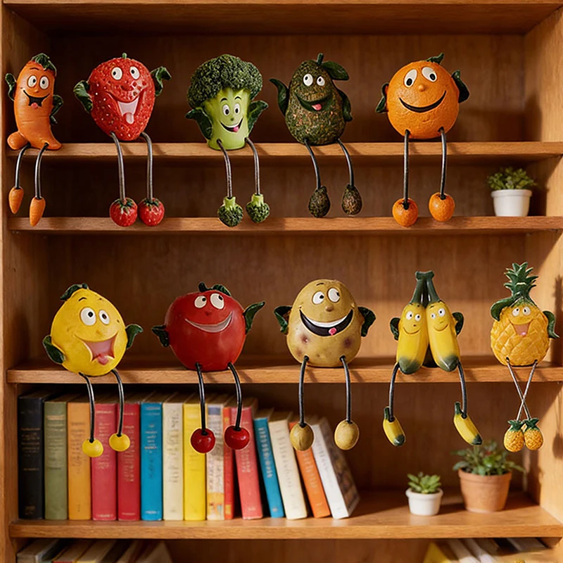 1pcs -themed Lifelike Fruits Vegetables Fun Fruit Sculptures Oranges Pineapples Lemons Creative Gifts Home Decor Items