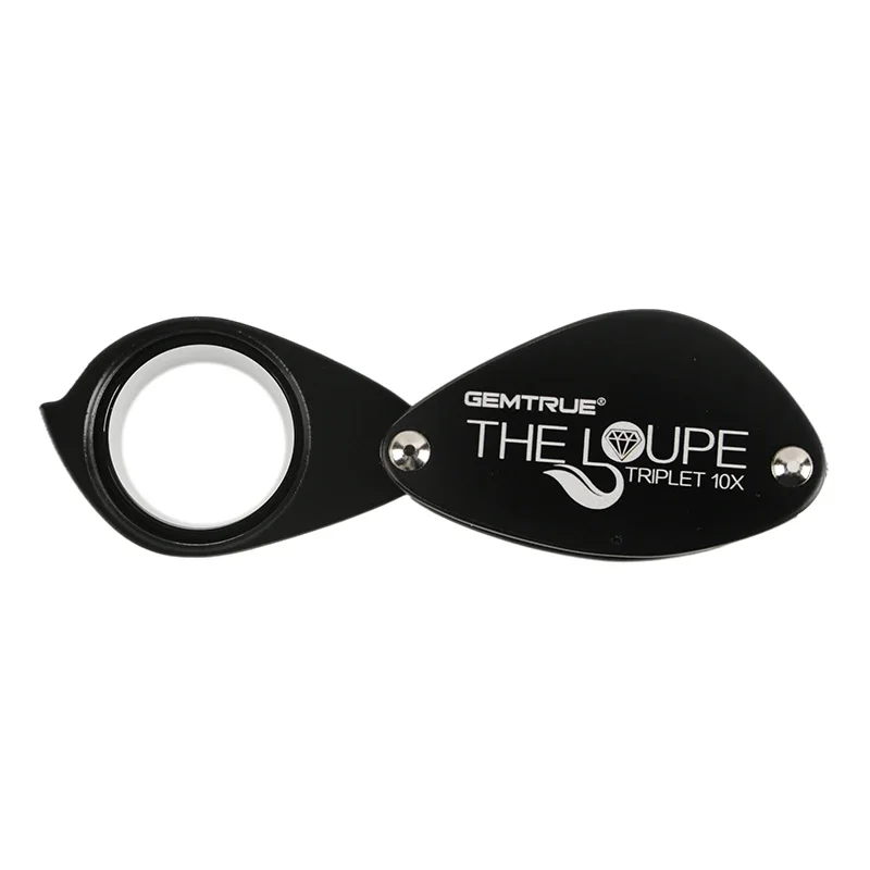 Diamond Loupe Triplet 20.5mm 10x Magnification Black Color Loupes Jewelry Industry Viewing Tool
