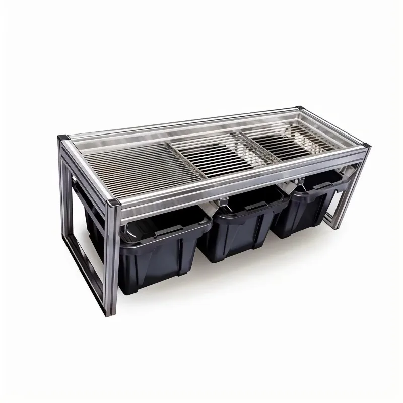 Food Grade Stainless Steel Hemp Bud Sorter, Interchangeable Multi-size Grate for Hydroponic Flower Bud Sorting