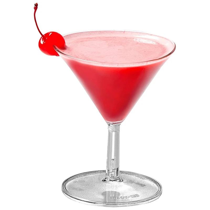 5PCS 60ML Disposable Cocktail Glass Plastic Champagne Flutes Cup Dessert Party Goblet Bar Drink Cup Mini Wine Glass Plastic