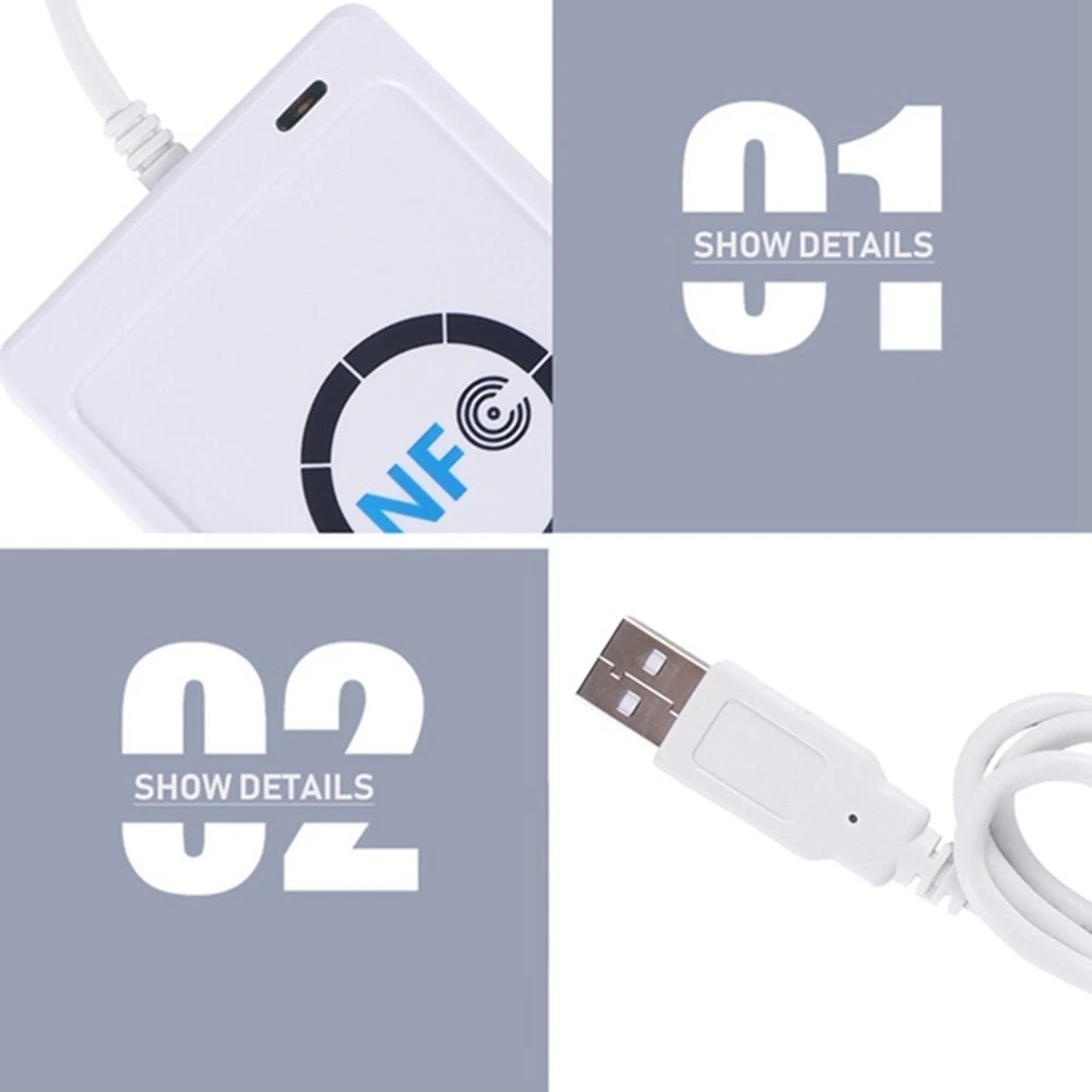 

Считыватель RFID-карт A55T ACR122U USB, устройство для записи смарт-карт S50 13,56 МГц, поддержка UID, M-Ifare, копирование, клонирование, программное обеспечение, копировщик, дубликатор, SD