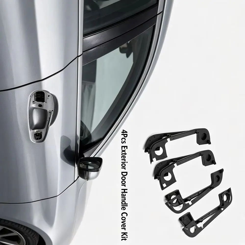 4Pcs Exterior Door Handle Cover Kit With Rubber Seals OEM 51218122441 51218122442 Fit For BMW E36 E34 E32 3 5 7 Series