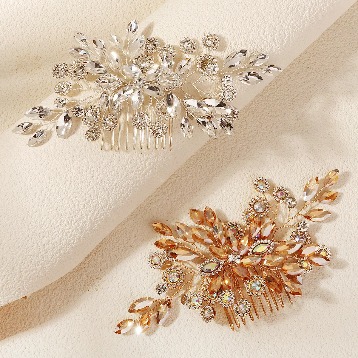 Elegante strass girassol pente de cabelo nupcial inserção pente premium festa mulher updo pino de cabelo headpiece jóias de cabelo como presentes