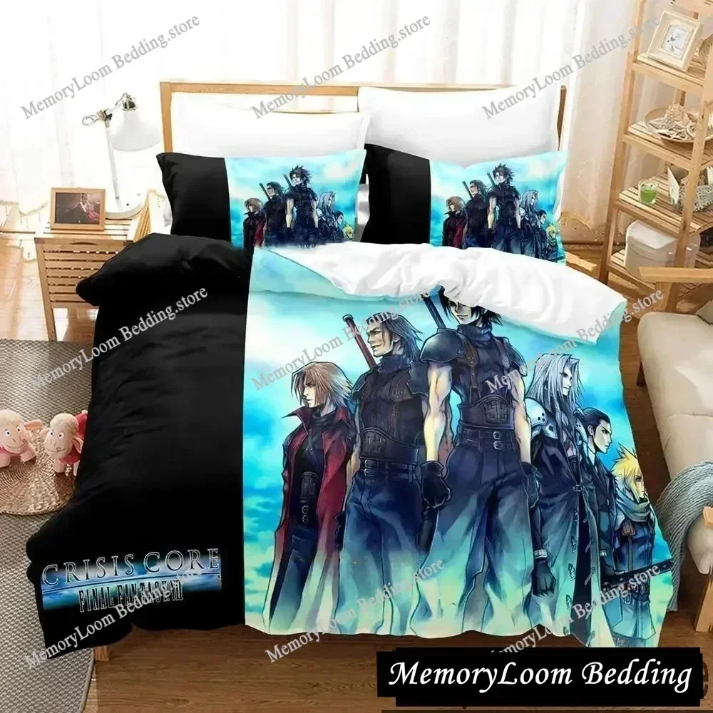3D Print Game Crisis Core Final Fantasy VII Bedding Set Boys Girls Twin Queen King Size Duvet Cover Pillowcase Bed boys Adult