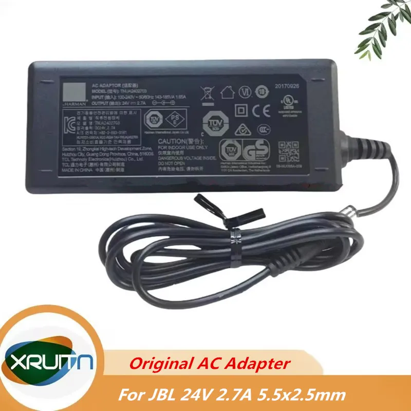 

Genuine 24V 2.7A AC/DC Adapter Charger for JBL/Harman Kardon SB26 TNUA2402703 Sound Bar Power Supply Original