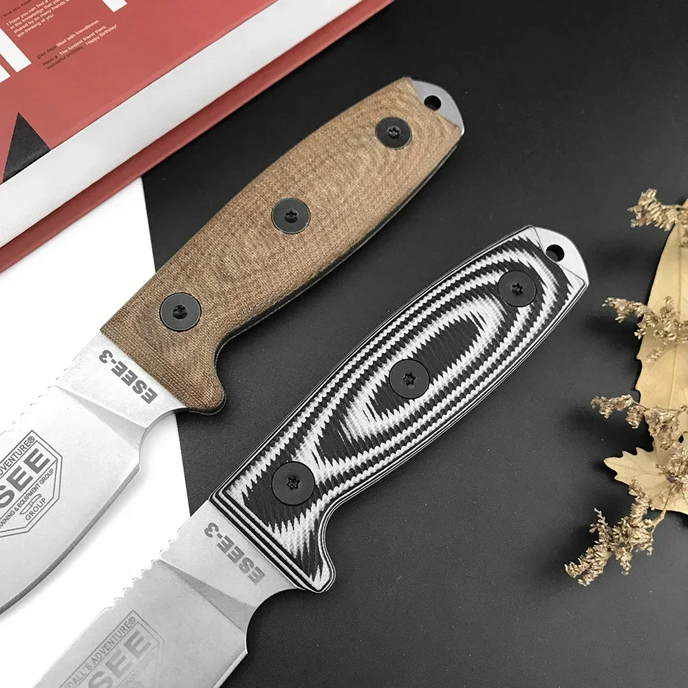 High Hardness Fixed Blade Knife EDC Outdoor Multi-functional Straight Knife Camping Hiking Fishing Practical Knives Daily Cutter view 4