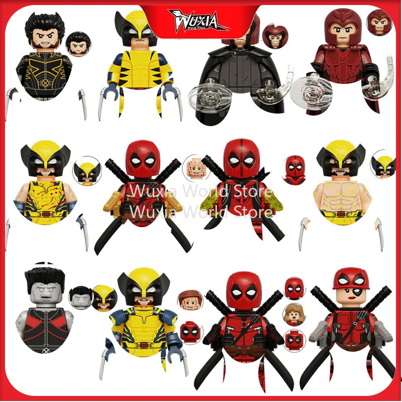 

Superhero Wolverine Deadpool KT1076 Marvel Magneto Building Blocks Collection Gift Action Figures Kids Toy Fans