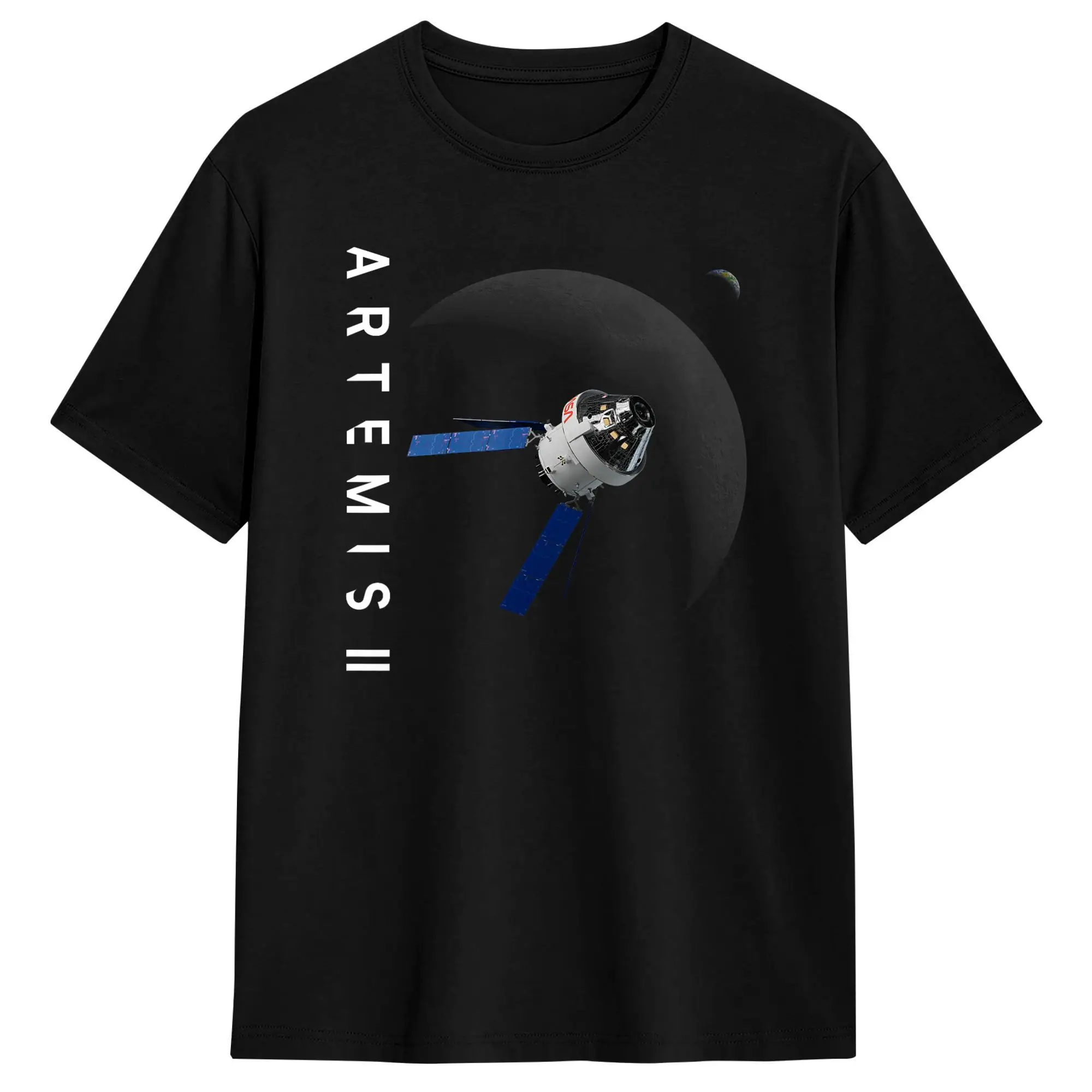 Artemis II Orion Moon Mission Cotton T-Shirts  Novelty Tee Shirt for Man Summer Awesome Casual Short Sleeve Top Tees