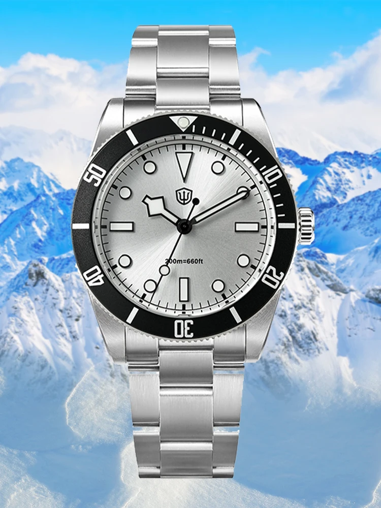 Watchdives WD7922 BB54 quartz horloges VH31 20Bar waterdicht lichtgevend saffierkristal Ar 37 mm mode roestvrij duikpolshorloge - afbeelding 2