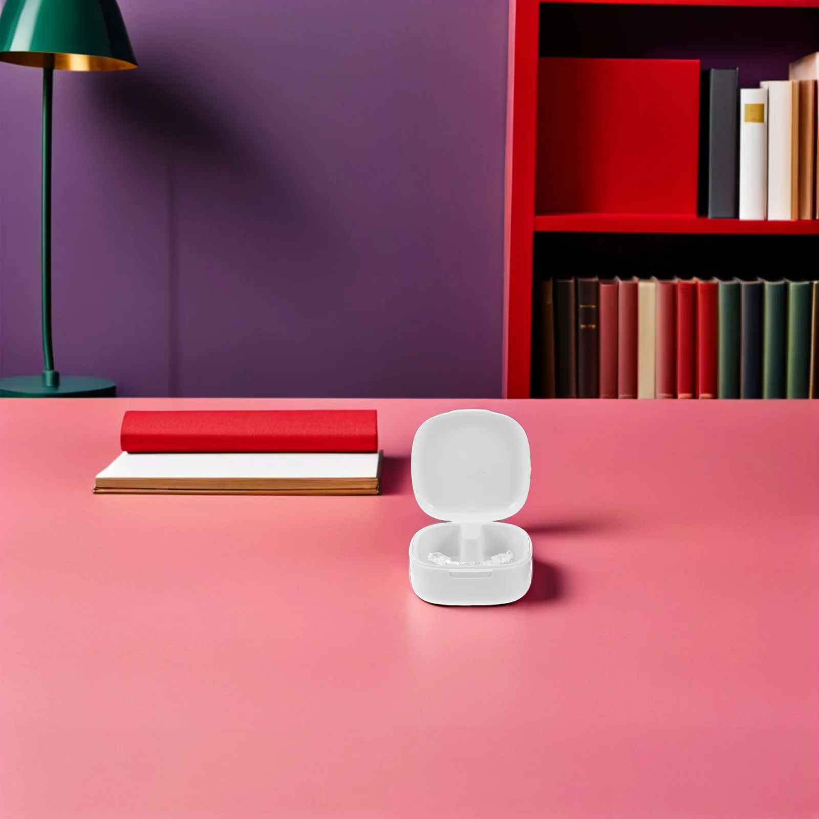 صندوق تخزين طقم الأسنان، حاوية نقع صحية للأسنان الاصطناعية، حجم السفر، تصميم واضح لسهولة الرؤية