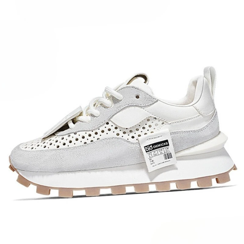 European/American Summer Sports Shoes for Men's Lightweight Comfortable and Breathable Casual Shoes Genuine Leather Couple Shoes